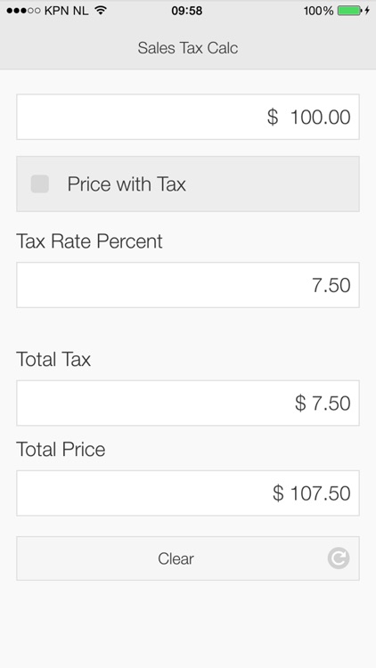 Sales Tax Calculator App