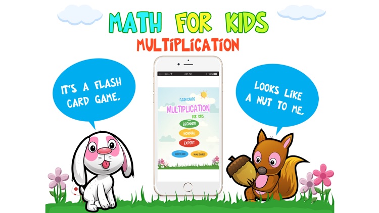 Multiplication for Kids: Animal Flash Cards