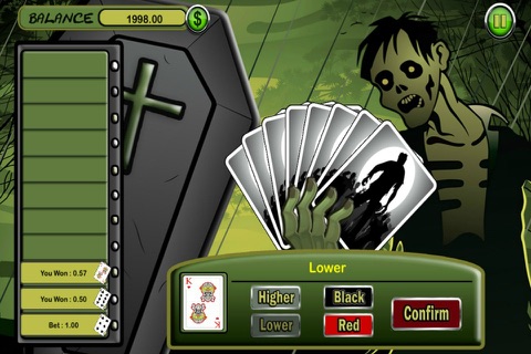 Zombie HiLo Free Card Game screenshot 3
