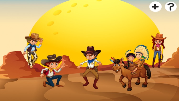 A Cowboys & Indians Children Learning Game