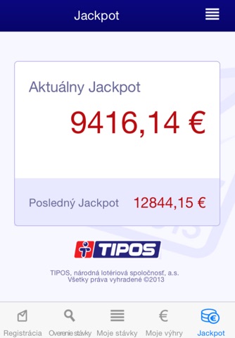 TIPOS - Národná bločková lotéria screenshot 2