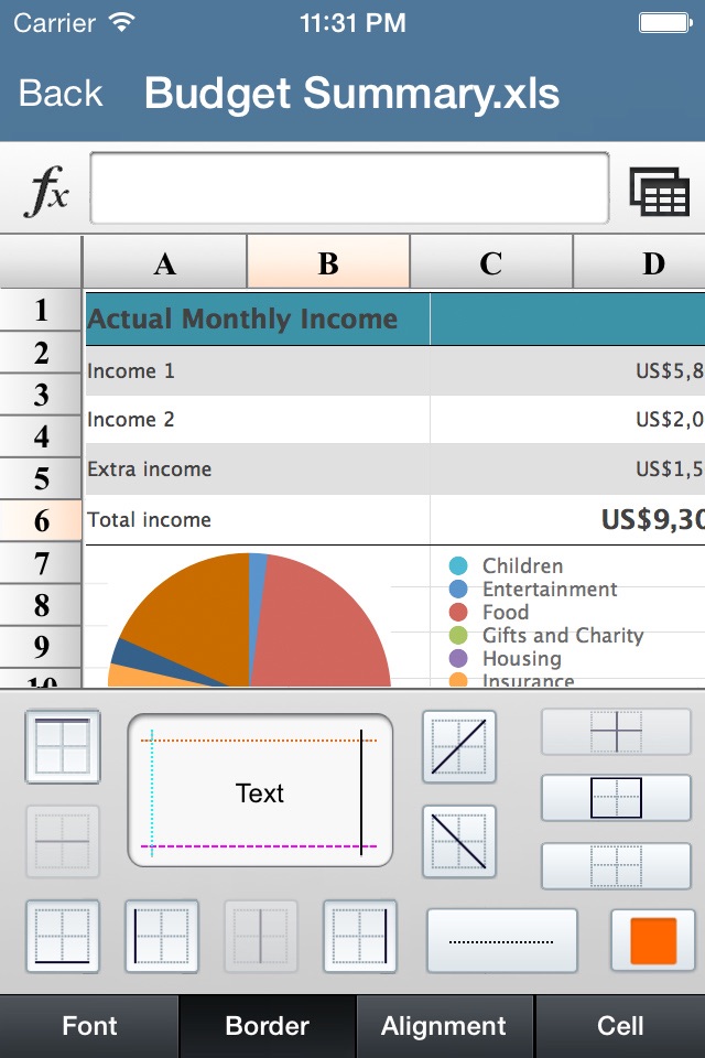 Spreadsheet Pro for MS Excel File Format screenshot 2