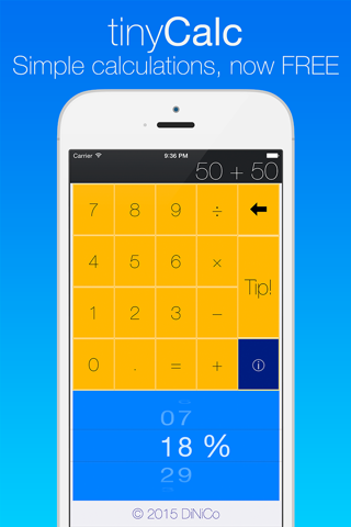 tinyCalc FREE - Tip Calculator screenshot 2