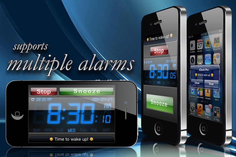 Alarm Clock Xtrm Wake & Rise Pro HD Free - Weather + Music Player screenshot 3