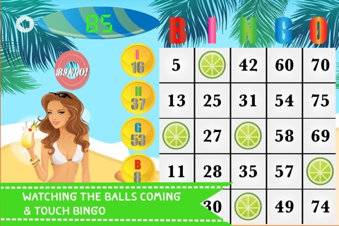 A Party on the Beach with Sexy Girl - BINGO Free screenshot 2