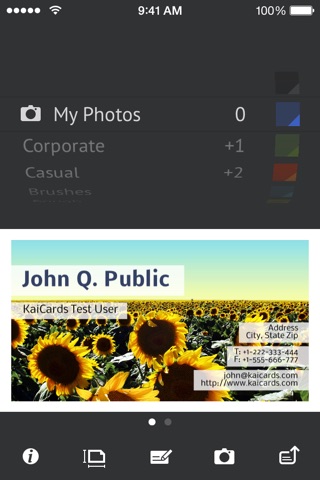 KaiCards - business card maker screenshot 2