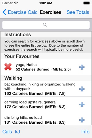 Exercise Calorie Calculator - Calculate the Calories Burned During Exercise screenshot 3