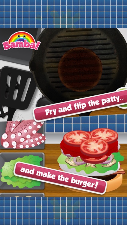 Bamba Burger - Make, Cook, Eat Hamburgers, Sodas & Fries in a Restaurant