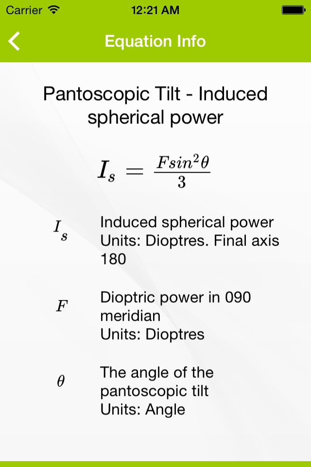 McCray Optical Equations screenshot 4