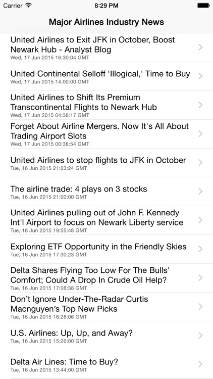 Major Airlines Industry News