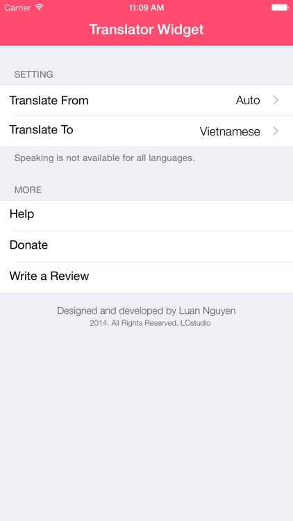 Translator Widget