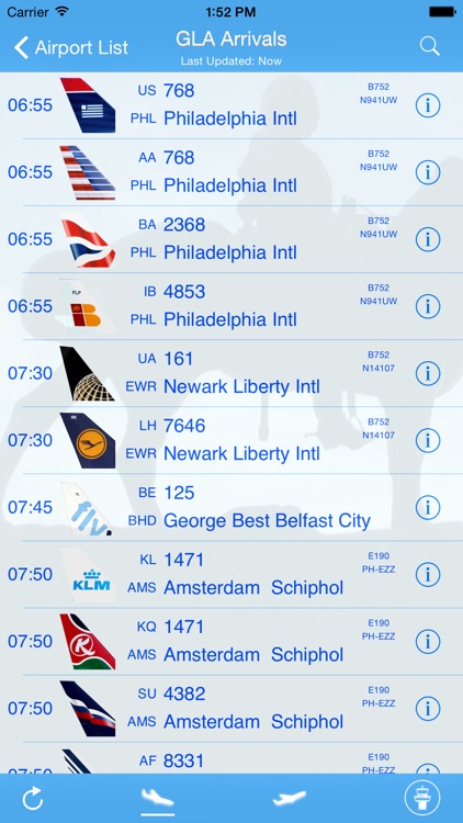 Glasgow Airport - iPlane Flight Information