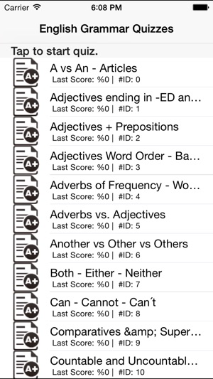 English Grammar Quizzes Lite(圖2)-速報App