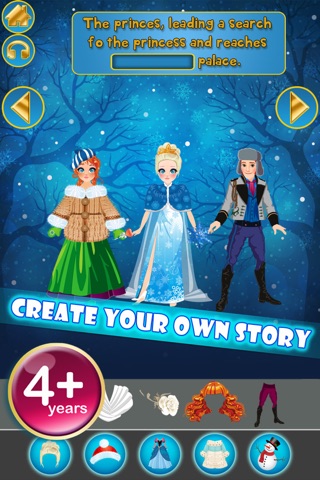 My Own Virtual World Snow Land Princess Dress Up Story Book - Advert Free App screenshot 4
