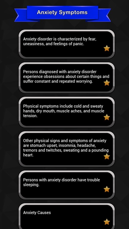 Anxiety Symptoms