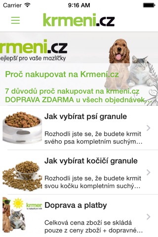 Krmeni.cz screenshot 3