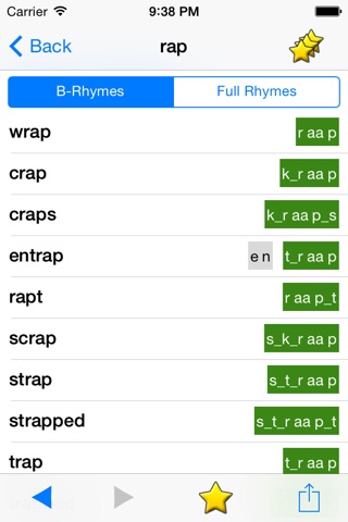 B-Rhymes Dictionary Pro screenshot 2