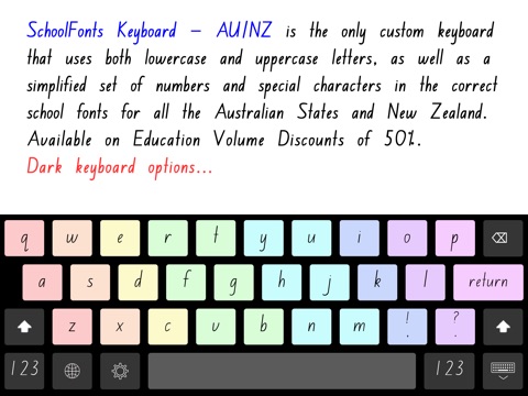 SchoolFonts Keyboard - AU/NZ Lowercase and Uppercase screenshot 4