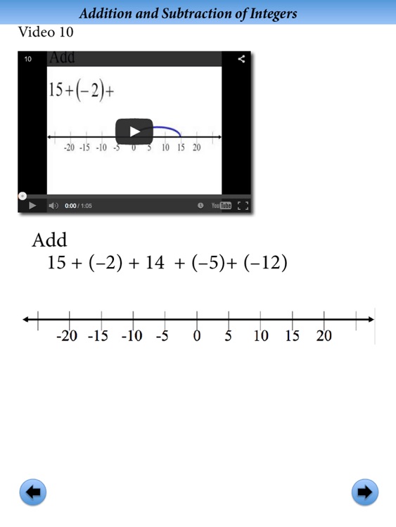 Add & Subtract Integers