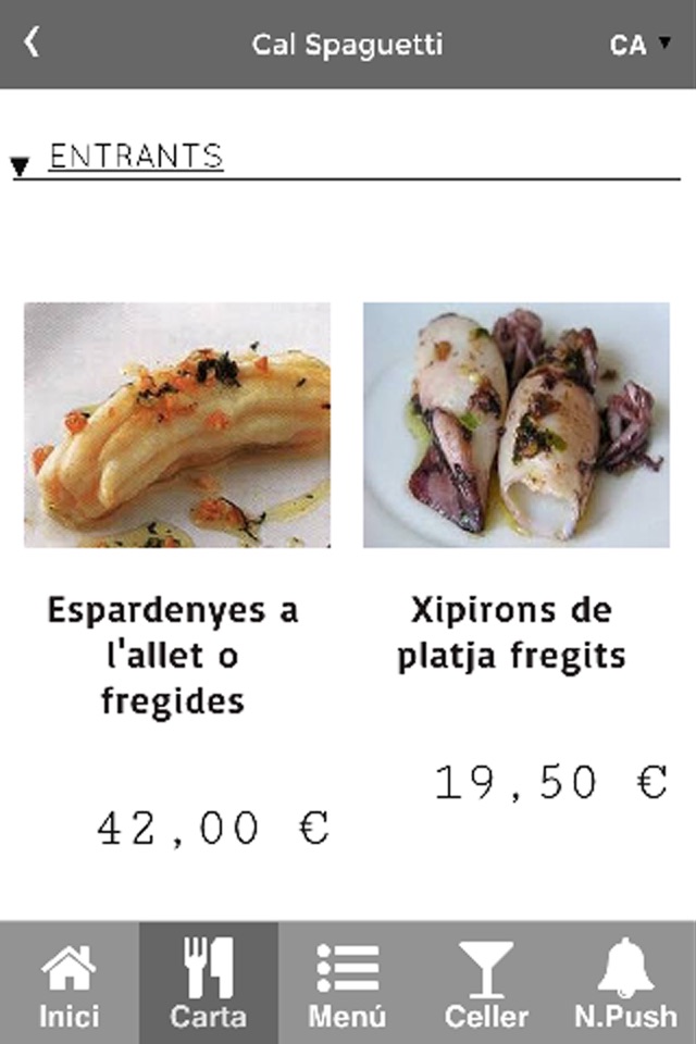 Cal Spaguetti - cocina especializada en pescado y marisco screenshot 2