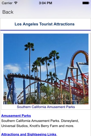 Attractions Los Angeles screenshot 2
