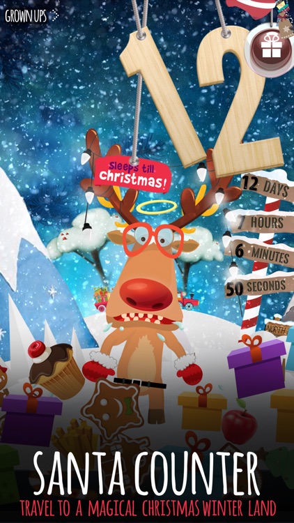Christmas Santa Countdown - Rudolf's frozen winter land