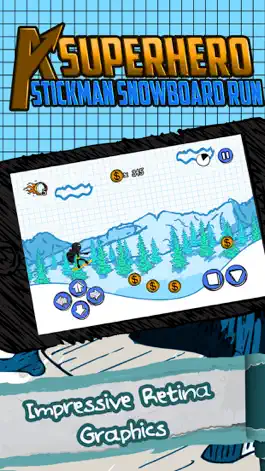 Game screenshot A Superhero Stickman Run - Amazing Mountain Snowboard Racer mod apk