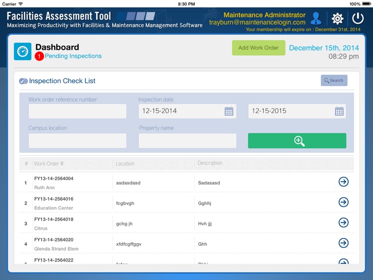 FAT- Facility Assessment Tool by MaintenanceLogin