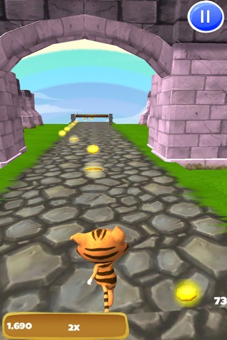 A Tiger Dash 3D: Animal Kingdom of Cats - FREE Edition screenshot 2