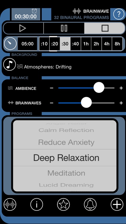 Brain Wave ™ - 32 Advanced Binaural Brainwave Entrainment Programs with iTunes Music and Relaxing Ambience screenshot-4