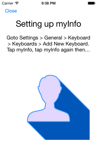 myInfo - Simple keyboard to enter your details! screenshot 2