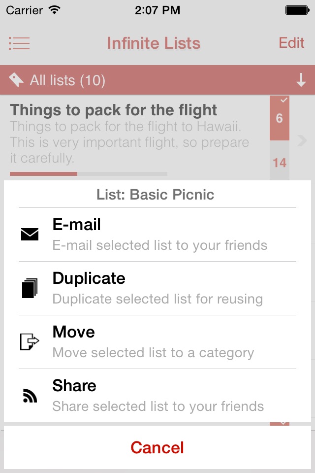 Infinite List - The Advanced Tasks, To-do & Checklist screenshot 4