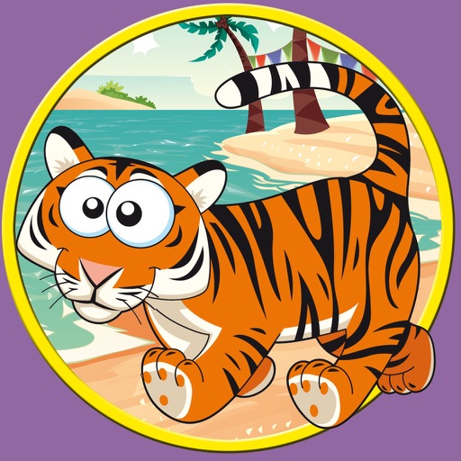 funny jungle animals for kids icon