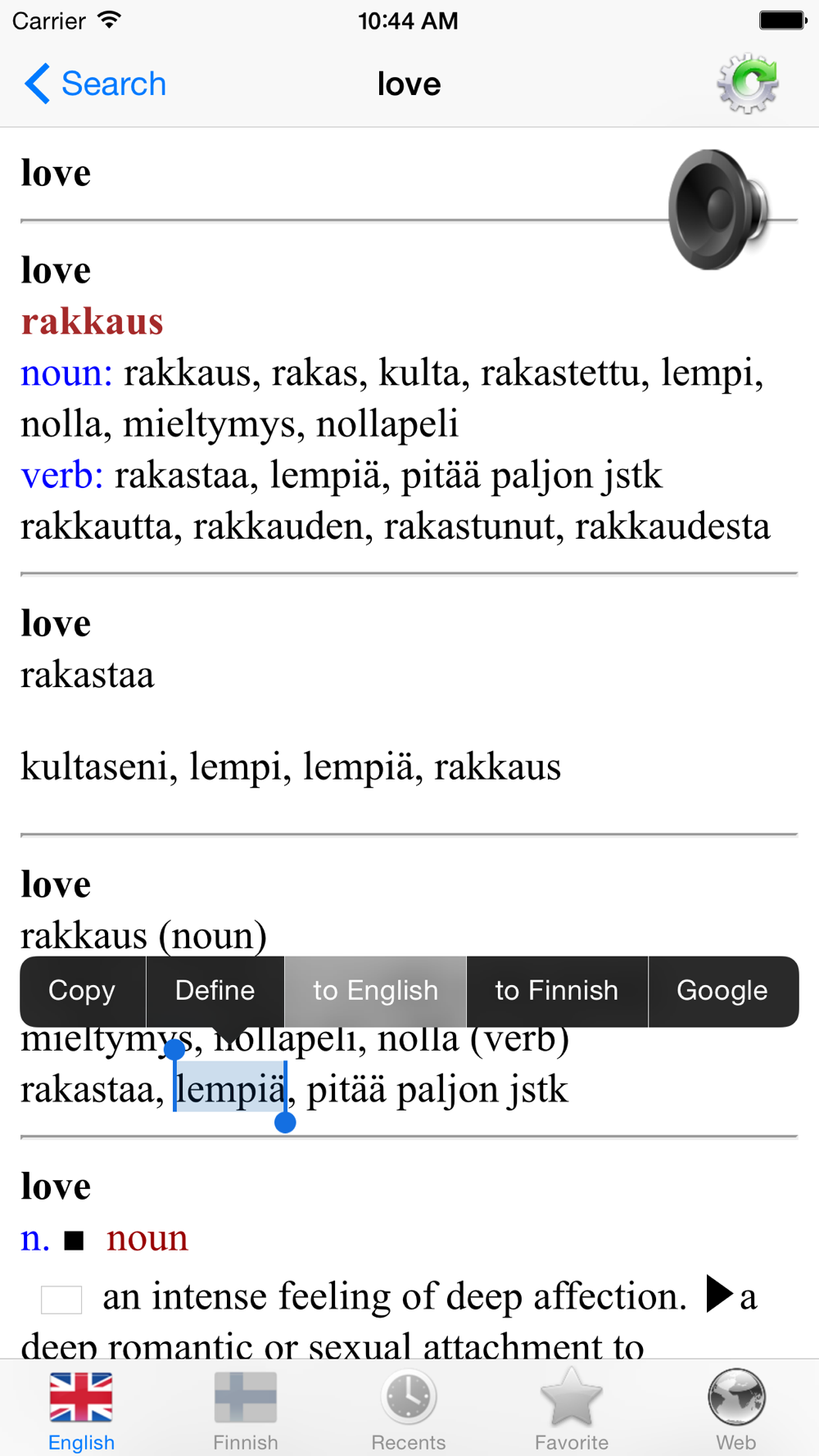 English Finnish best dictionary translator - Englanti Suomi paras sanakirja  kääntäjä Free Download App for iPhone 