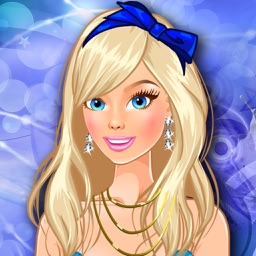 Blonde Girl Fashion Hairstyle. Dress up game for girls and kids.