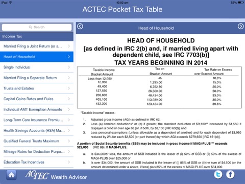 ACTEC Pocket Tax Table screenshot 4