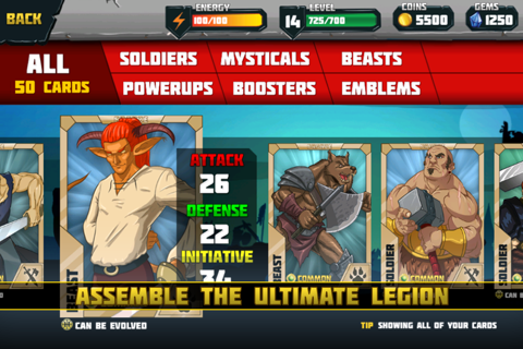 Masters Of Battle - Card Battle Game screenshot 3