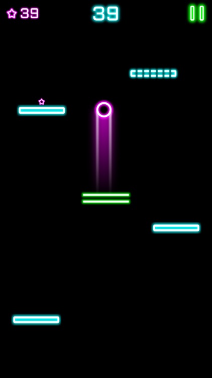 Rock Bounce jump on various types of glowing platforms screenshot-3