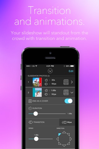 Slideshow Maker Square - Video Slideshow Generator with Photos Musics and Text Captions for Instagram screenshot 2