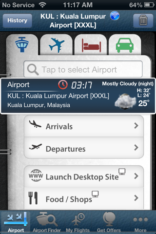Kuala Lumpur KUL Airport Info screenshot 3