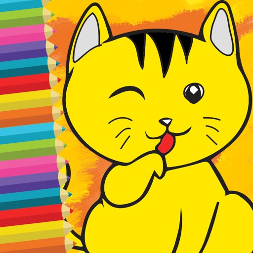 Kids Paint And Coloring Page Game For Cat Edition