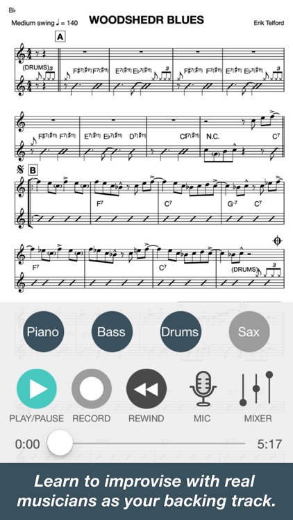 Woodshedr - Jazz PlayAlong