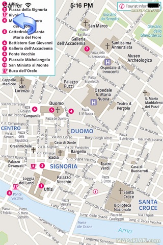 Florence Tour Guide: Best Offline Maps with Street View and Emergency Help Info screenshot 3