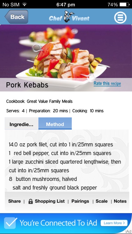 Chef Vivant Lite - iPhone Edition - Customizable, Interactive, Digital Cookbooks and Recipe Channels screenshot-3