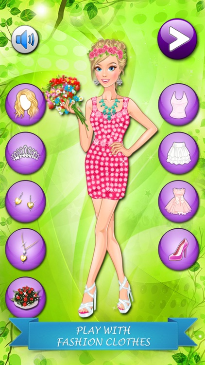 Flower Garland Girl - Dress up game for girls and kids who love makeover and make-up