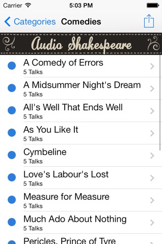 Shakespeare Audio Library screenshot 2