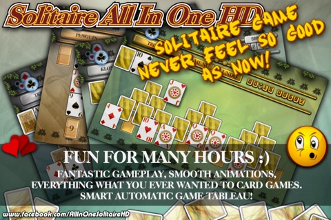 Solitaire All In One HD Pro - The Classic Card Game Full Deluxe Puzzle Pack for iPad & iPhone screenshot 3