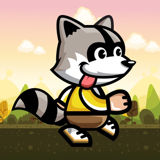 Jump Raccoon Icon