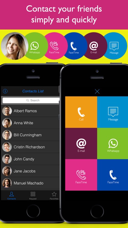 Colored Phonebook (Your numeric keypad and your favorite contacts) screenshot-3