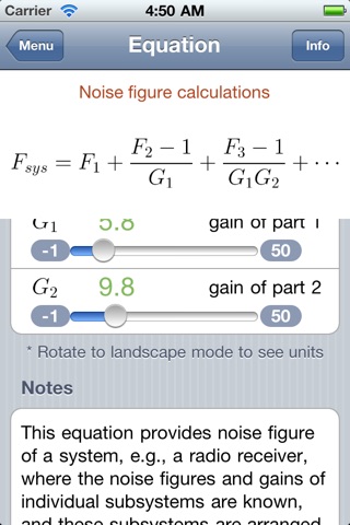 WCET Wireless Equations screenshot 3